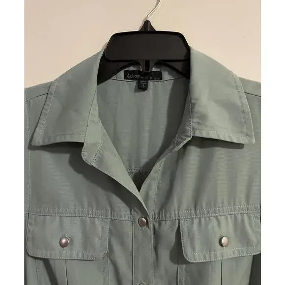 Bebop Womens Small Green Elastic Waist Pant Style Sleeveless Jumpsuit! A1388 - Picture 5 of 9